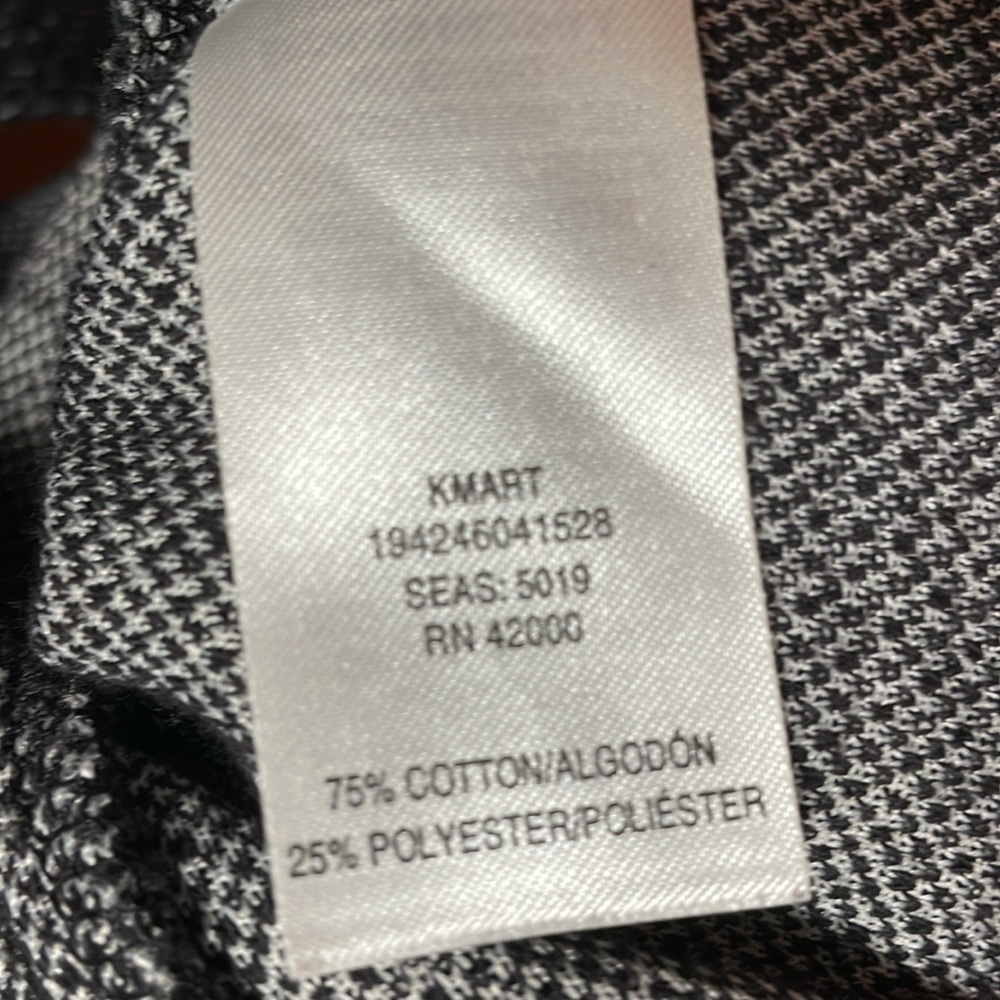 Basic Editions Black And Gray Open Front Cotton B… - image 7